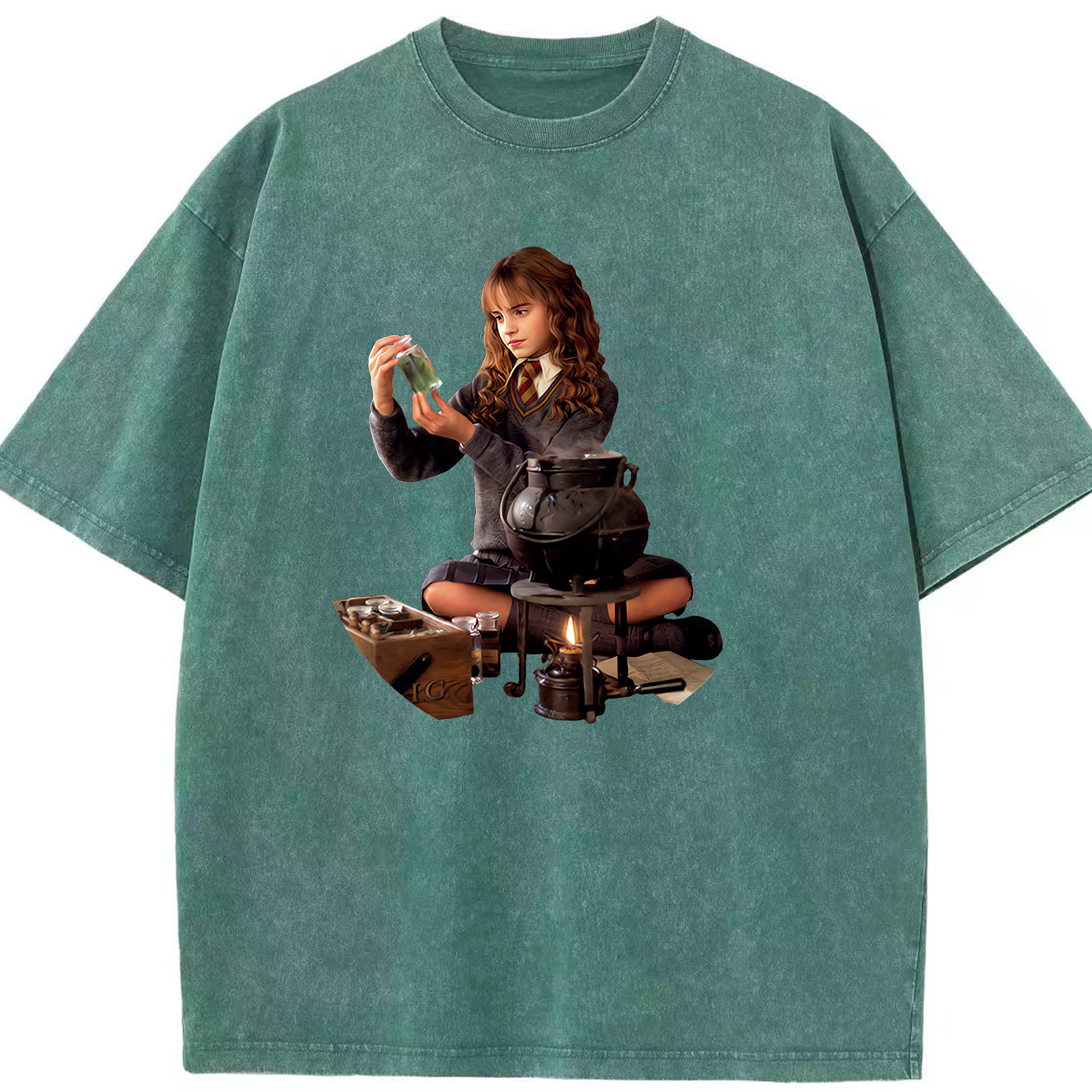 （画像用） Harry Potter ハリー・ポッターシリーズ 綿100% ヴィンテージ風 半袖Tシャツ（フロントプリント）